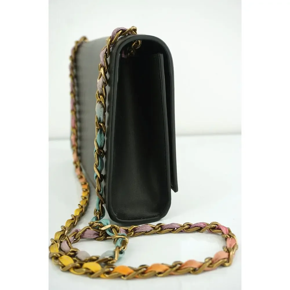 Saint Laurent Black Kate Medium Monogram Chain Leather Bag $2190 YSL Logo
